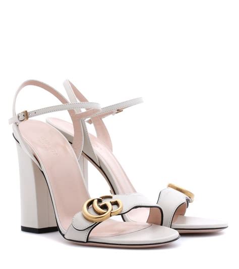 gucci sandals black and white|Gucci white sandals heels.